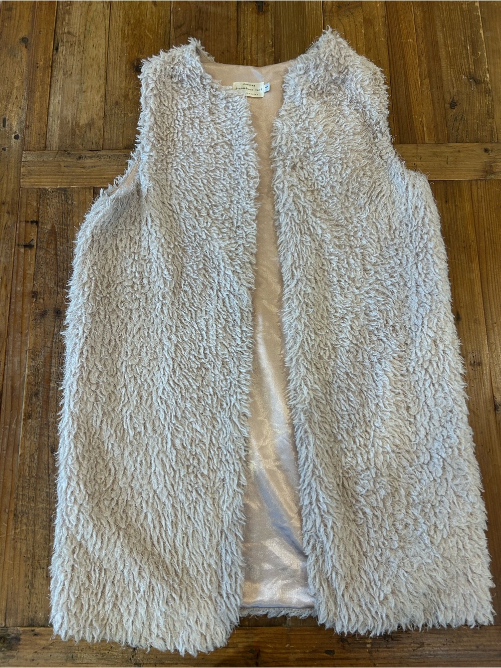 Cozy Sleeveless Faux-Fur Vest - Beige